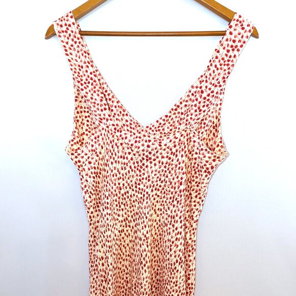 NWT Reformation | Ivory & Red Beauden Sleeveless Midi Dress Alma Floral Dot XL - Picture 12 of 16